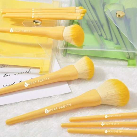 Candy colored  Vegan Brush set, 10 Pcs - Picture 2 of 6